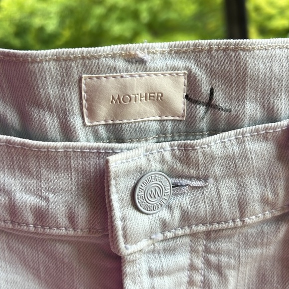 MOTHER The Scrapper Cuff Ankle Fray Light Blue Boyfriend Jeans - Picture 6 of 7